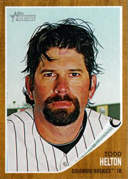 #190 Todd Helton - Colorado Rockies - 2011 Topps Heritage Baseball