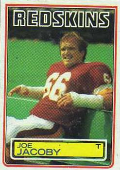 #190 Joe Jacoby - Washington Redskins - 1983 Topps Football