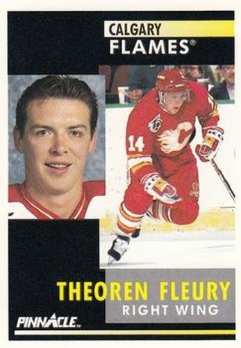 #190 Theoren Fleury - Calgary Flames - 1991-92 Pinnacle Hockey
