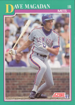 #190 Dave Magadan - New York Mets - 1991 Score Baseball