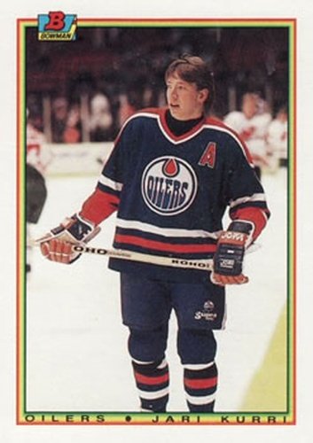 #191 Jari Kurri - Edmonton Oilers - 1990-91 Bowman Hockey