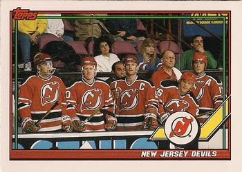 #191 New Jersey Devils - New Jersey Devils - 1991-92 Topps Hockey
