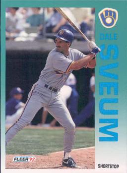 #191 Dale Sveum - Milwaukee Brewers - 1992 Fleer Baseball