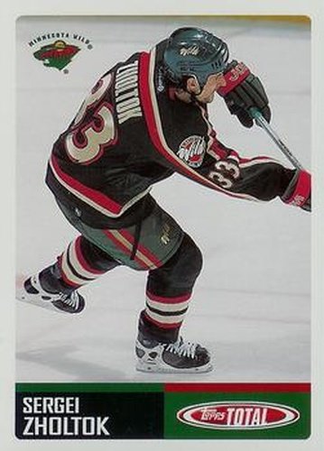 #191 Sergei Zholtok - Minnesota Wild - 2002-03 Topps Total Hockey