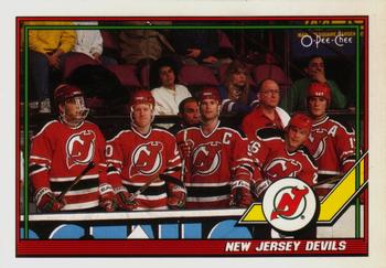 #191 New Jersey Devils - New Jersey Devils - 1991-92 O-Pee-Chee Hockey