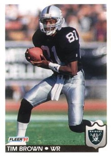#191 Tim Brown - Los Angeles Raiders - 1992 Fleer Football