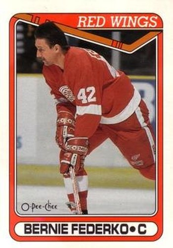 #191 Bernie Federko - Detroit Red Wings - 1990-91 O-Pee-Chee Hockey