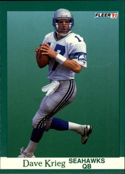 #191 Dave Krieg - Seattle Seahawks - 1991 Fleer Football