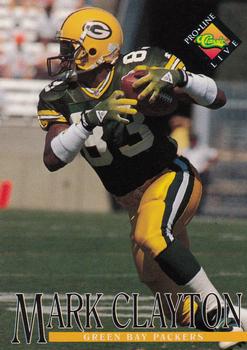 #191 Mark Clayton - Green Bay Packers - 1994 Pro Line Live Football