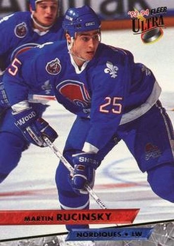 #191 Martin Rucinsky - Quebec Nordiques - 1993-94 Ultra Hockey