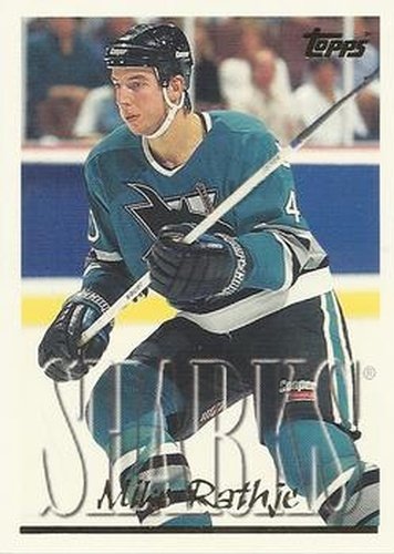 #191 Mike Rathje - San Jose Sharks - 1995-96 Topps Hockey