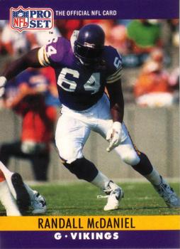 #191 Randall McDaniel - Minnesota Vikings - 1990 Pro Set Football
