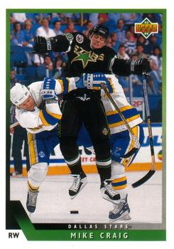 #191 Mike Craig - Dallas Stars - 1993-94 Upper Deck Hockey