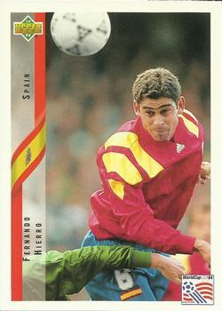 #191 Fernando Hierro - Spain - 1994 Upper Deck World Cup Contenders English/Spanish Soccer