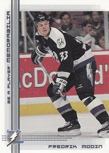 #191 Fredrik Modin - Tampa Bay Lightning - 2000-01 Be a Player Memorabilia Hockey