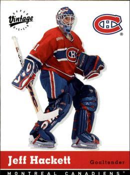 #191 Jeff Hackett - Montreal Canadiens - 2000-01 Upper Deck Vintage Hockey