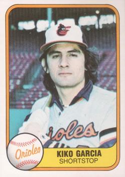 #191 Kiko Garcia - Baltimore Orioles - 1981 Fleer Baseball