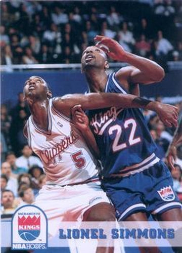 #191 Lionel Simmons - Sacramento Kings - 1993-94 Hoops Basketball