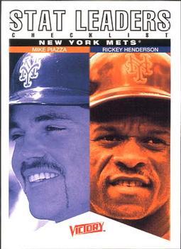 #191 Mike Piazza / Rickey Henderson - New York Mets - 2000 Upper Deck Victory Baseball