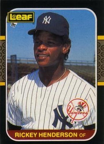 #191 Rickey Henderson - New York Yankees - 1987 Leaf Baseball