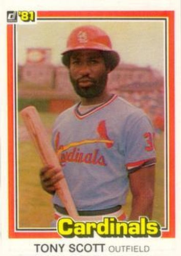 #191 Tony Scott - St. Louis Cardinals - 1981 Donruss Baseball