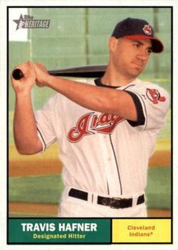 #191 Travis Hafner - Cleveland Indians - 2010 Topps Heritage Baseball