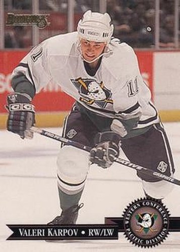 #191 Valeri Karpov - Anaheim Mighty Ducks - 1995-96 Donruss Hockey