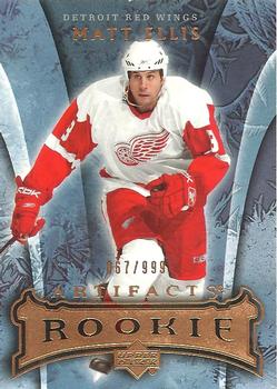 #191 Matt Ellis - Detroit Red Wings - 2007-08 Upper Deck Artifacts Hockey