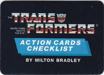 #192 Checklist: 97-192 CL - 1985 Hasbro Transformers