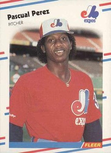 #192 Pascual Perez - Montreal Expos - 1988 Fleer Baseball