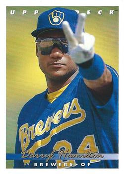 #192 Darryl Hamilton - Milwaukee Brewers - 1993 Upper Deck Baseball