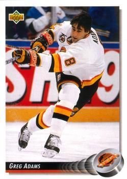 #192 Greg Adams - Vancouver Canucks - 1992-93 Upper Deck Hockey