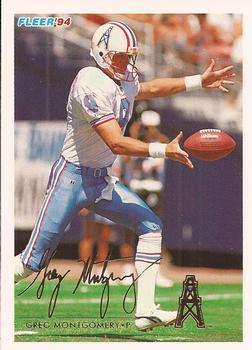 #192 Greg Montgomery - Houston Oilers - 1994 Fleer Football