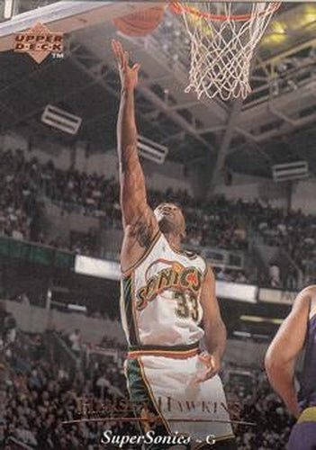 #192 Hersey Hawkins - Seattle SuperSonics - 1995-96 Upper Deck Basketball
