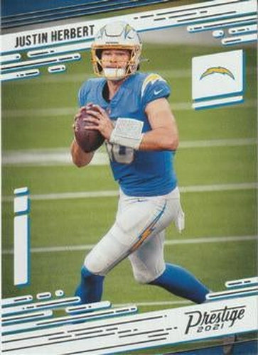 #192 Justin Herbert - Los Angeles Chargers - 2021 Panini Prestige Football