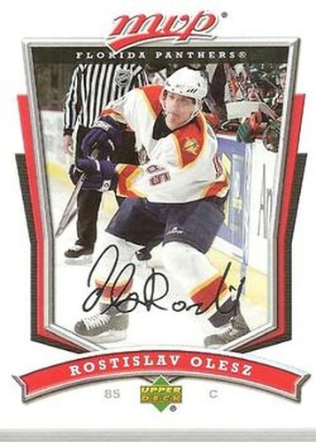 #192 Rostislav Olesz - Florida Panthers - 2007-08 Upper Deck MVP Hockey
