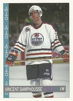 #192 Vincent Damphousse - Edmonton Oilers - 1992-93 O-Pee-Chee Hockey