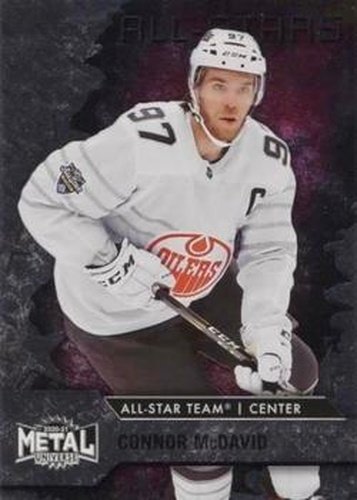 #192 Connor McDavid - Edmonton Oilers - 2020-21 Skybox Metal Universe Hockey
