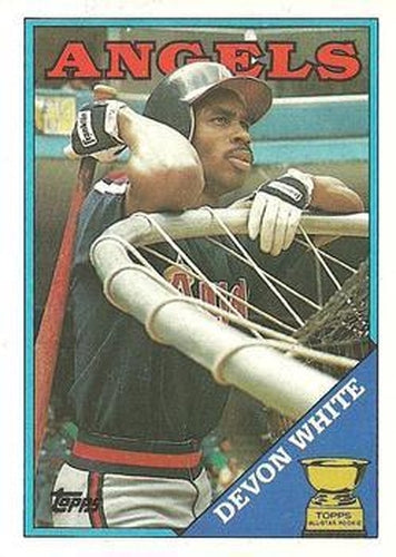 #192 Devon White - California Angels - 1988 Topps Baseball