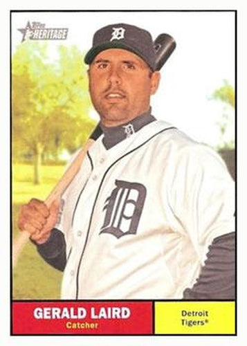 #192 Gerald Laird - Detroit Tigers - 2010 Topps Heritage Baseball