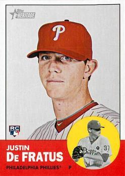 #192 Justin De Fratus - Philadelphia Phillies - 2012 Topps Heritage Baseball