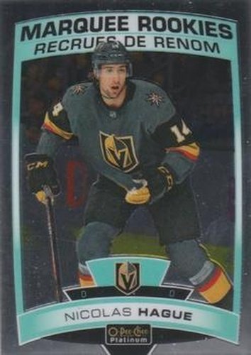 #192 Nicolas Hague - Vegas Golden Knights - 2019-20 O-Pee-Chee Platinum Hockey