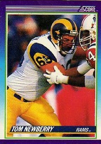 #192 Tom Newberry - Los Angeles Rams - 1990 Score Football