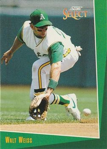 #192 Walt Weiss - Oakland Athletics - 1993 Select Baseball