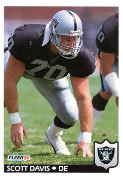 #192 Scott Davis - Los Angeles Raiders - 1992 Fleer Football