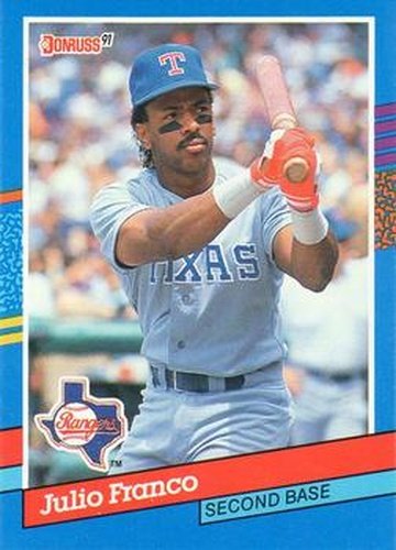 #192 Julio Franco - Texas Rangers - 1991 Donruss Baseball