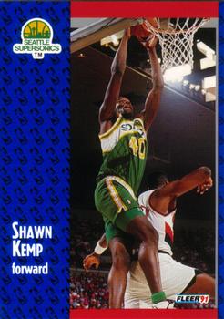 #192 Shawn Kemp - Seattle SuperSonics - 1991-92 Fleer Basketball