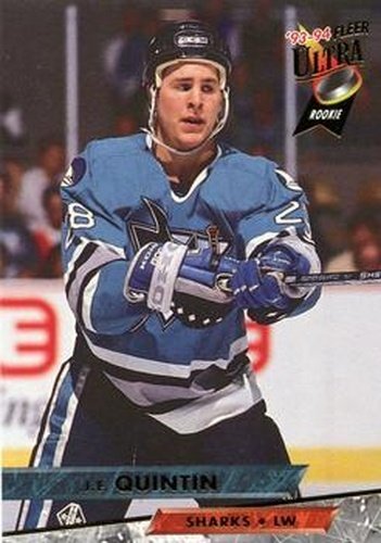 #192 J.F. Quintin - San Jose Sharks - 1993-94 Ultra Hockey