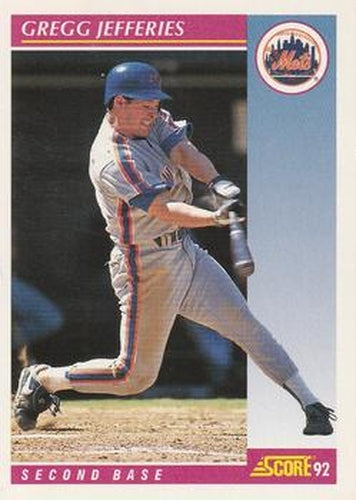 #192 Gregg Jefferies - New York Mets - 1992 Score Baseball