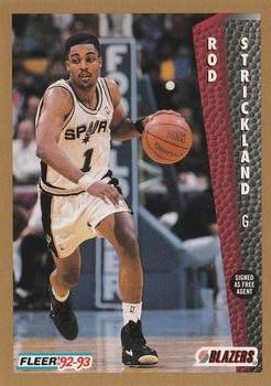 #192 Rod Strickland - Portland Trail Blazers - 1992-93 Fleer Basketball